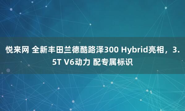 悦来网 全新丰田兰德酷路泽300 Hybrid亮相，3.5T V6动力 配专属标识