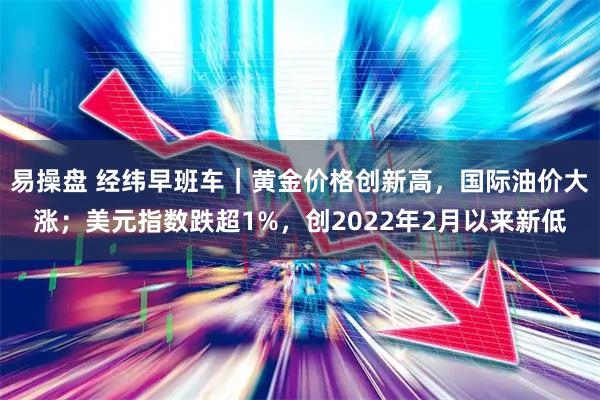 易操盘 经纬早班车｜黄金价格创新高，国际油价大涨；美元指数跌超1%，创2022年2月以来新低