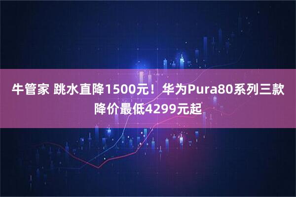 牛管家 跳水直降1500元！华为Pura80系列三款降价最低4299元起